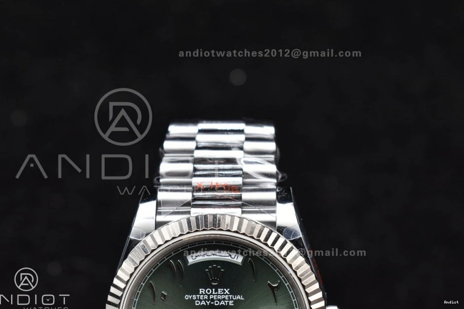 Arabic Steel 40 JDF Weight) Dial V3 Bracelet VR3255 on Green (Gain DayDate SS President 904L 0315